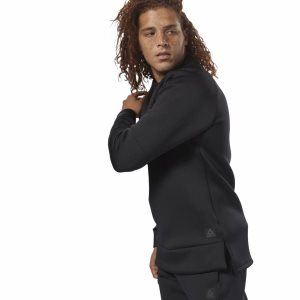 Reebok Training Supply Tech Crew Sweatshirt Herren - Schwarz - DE 695-KIW